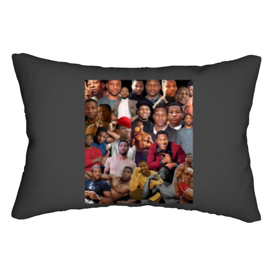 Discover Jonathan Majors photo collage Lumbar Pillows