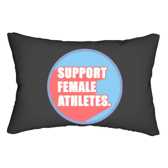 Discover Support female athletes in sports Lumbar Pillows