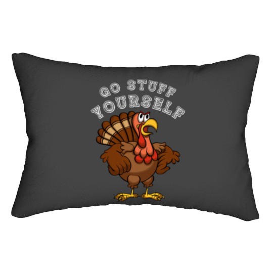 Discover Go Stuff Yourself Thanksgiving Angry Turkey Gobble 22 Lumbar Pillows