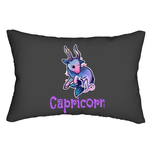 Discover Capricorn Zodiac Sign Kawaii Goat Lumbar Pillows