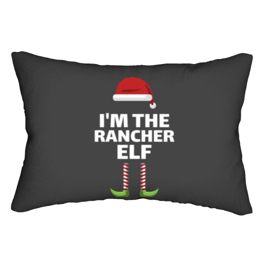 Discover Christmas rancher elf matching group costume Lumbar Pillows