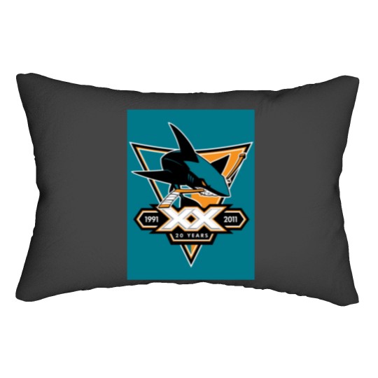 Discover 20th anniversary logo Lumbar Pillows