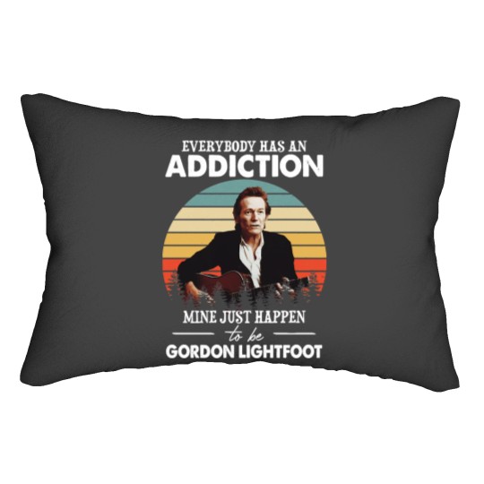 Discover Men Women Everybody Has An Addiction Mine Just Happens To Be Gordon Lightfoot VintageTShir Lumbar Pillows