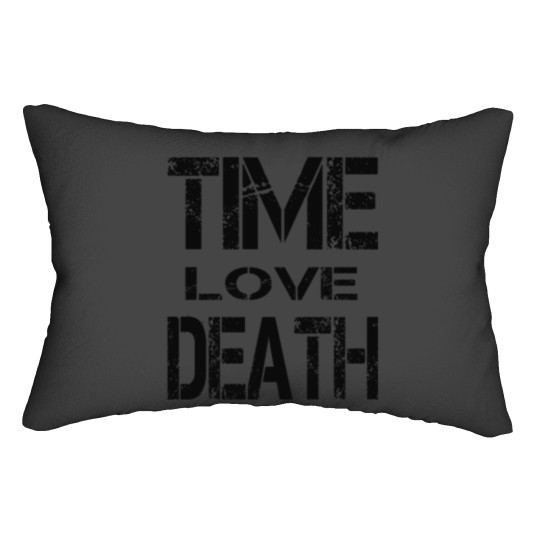 Discover TIME LOVE DEATH Lumbar Pillows