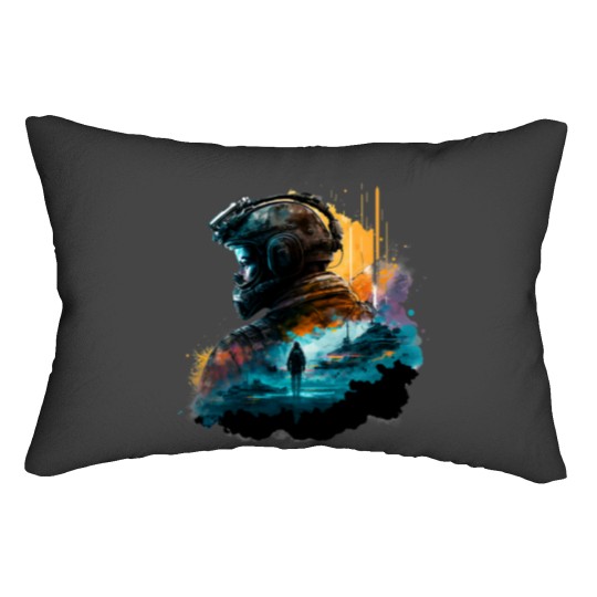 Discover Soldier watercolor print Lumbar Pillows