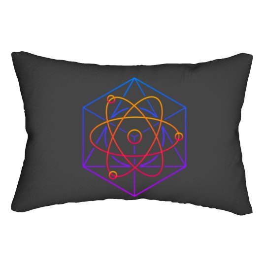 Discover Atom 2DJ Music Rave 2Music Festival Electronic Music Lumbar Pillows