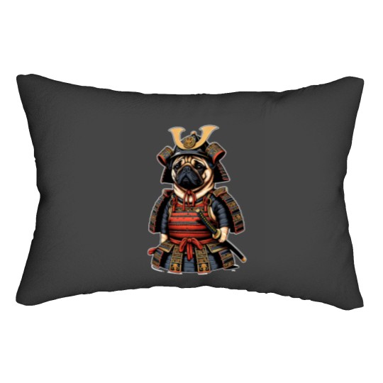 Discover Pug Japanese Samurai Puppy Dog Ninja Lover Martial Art Lumbar Pillows
