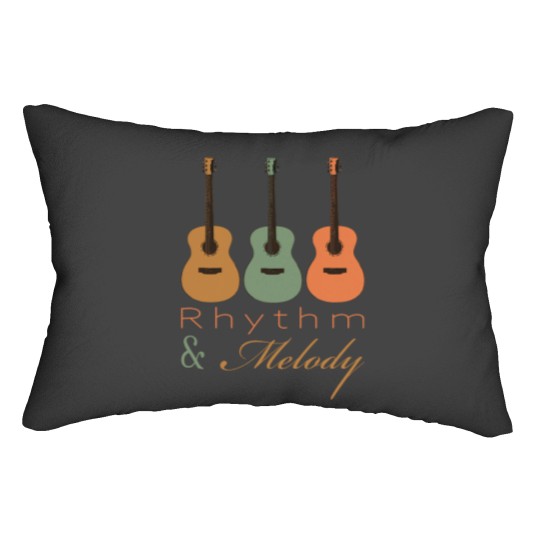 Discover Guitar Player Vintage Guitarists Design Musician Music Teach Lumbar Pillows