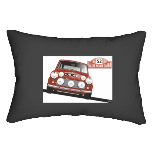 Discover 1965 Rallye Monte Carlo winner Sticker Lumbar Pillows