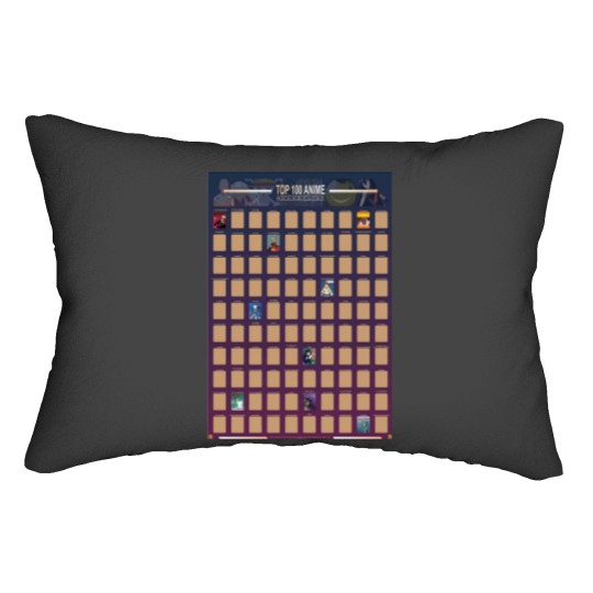 Discover Top 100 Anime Scratch Off - 2021 Lumbar Pillows