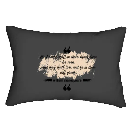 Discover william shakespeare and his black lines Lumbar Pillows