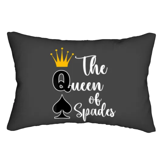 Discover the queen of spades funny spades wos baseball Lumbar Pillows