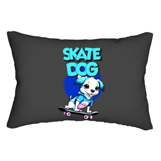 Discover Skate Dog Lumbar Pillows