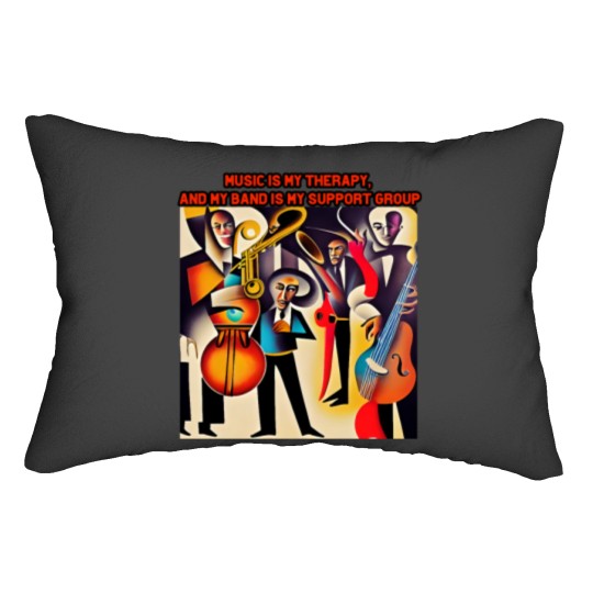Discover Music Therapy Band Support Group Lumbar Pillow