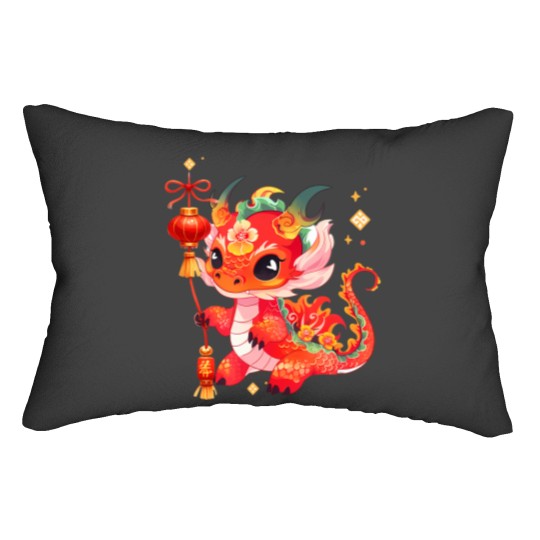 Discover chinese new year 2024 year of the dragon lunar celebrations t Lumbar Pillows