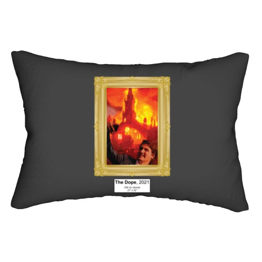 Discover Trudeau Selfie-Churches burning Lumbar Pillows