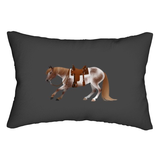 Discover Varnish Road Cutting Appaloosa Horse - Equine Rampaige Lumbar Pillows