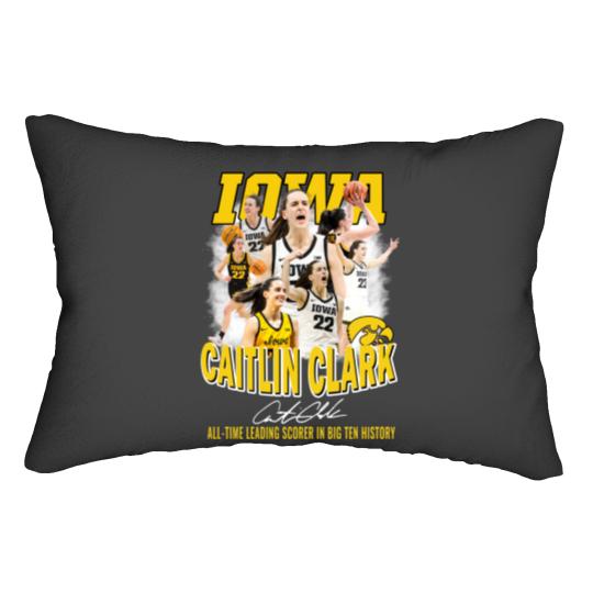 Discover Caitlin Clark All Time Leading Scorer In Big Ten History Lumbar Pillows, Basketball 2024 Caitlin Clark Lumbar Pillows
