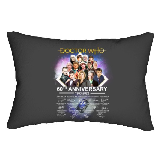 Discover Doctor Who 60th Anniversary 1963-2023 Thank You Lumbar Pillows