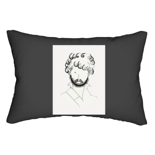 Discover Vintage Guy Line Drawing by Charles Martin Lumbar Pillows