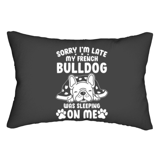 Discover French Bulldog Bulldog Was Sleeping On Me Lumbar Pillows