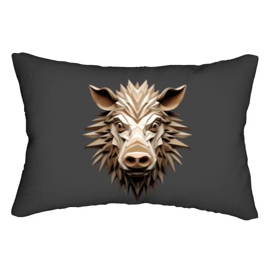 Discover 3D Cartoon Hog, wild boar, Logo, , Wall arts, Art Prints and More Lumbar Pillows