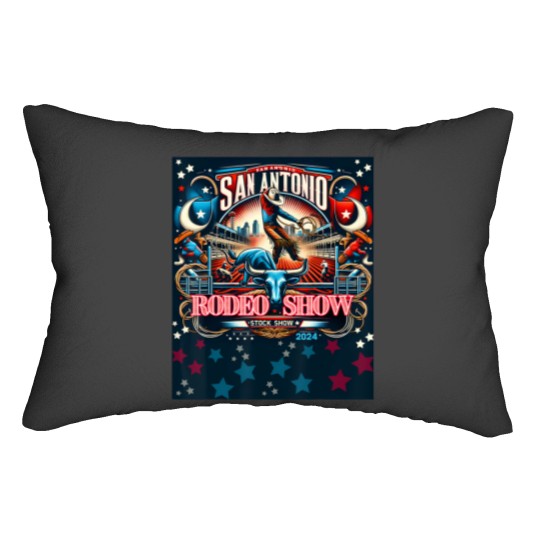 Discover rodeo stock show glory 2024, san antonio showdown, cowboy Lumbar Pillows