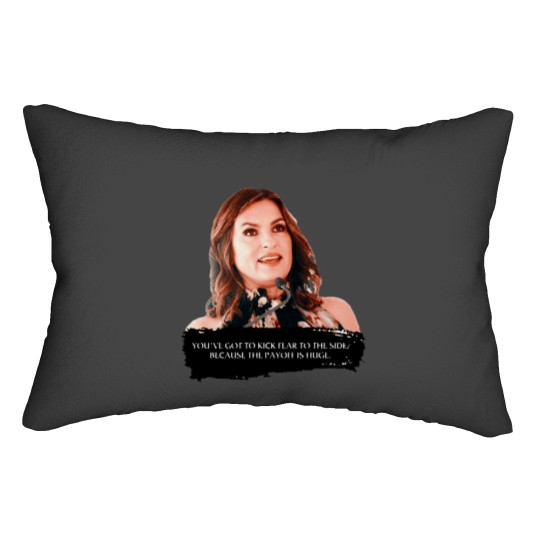 Discover You_ve got to kick fear to the side - Mariska Hargitay Lumbar Pillows