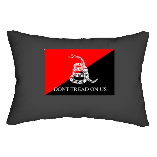 Discover Anarcho-Communist Gadsden Flag Lumbar Pillows