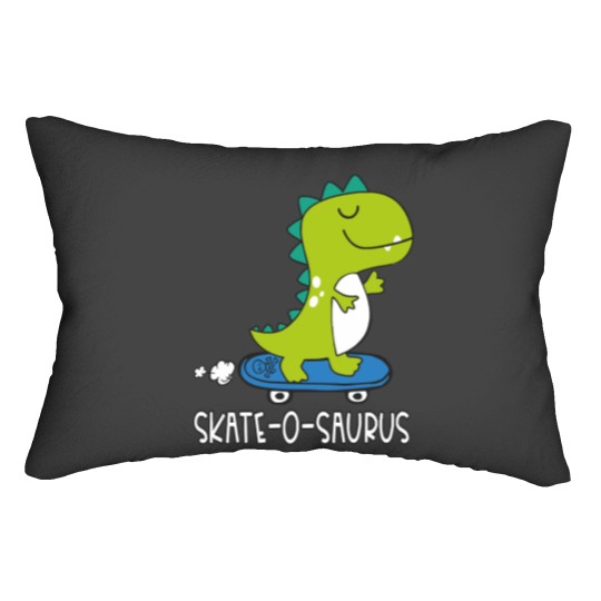 Discover Skating Dino Skating Dino Skate-O-Saurus Dinosaur Lumbar Pillows