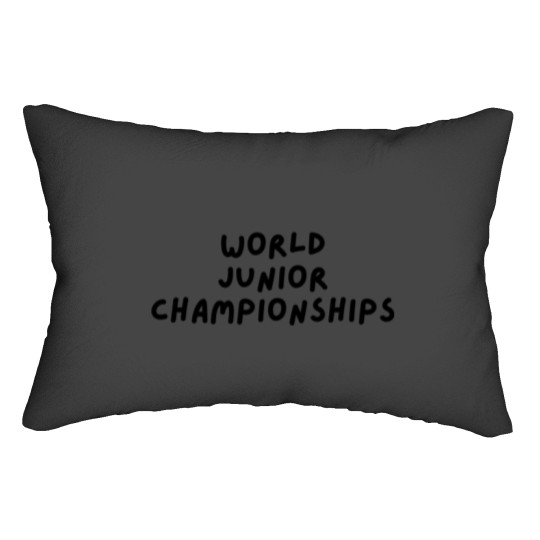 Discover world junior championships Lumbar Pillows