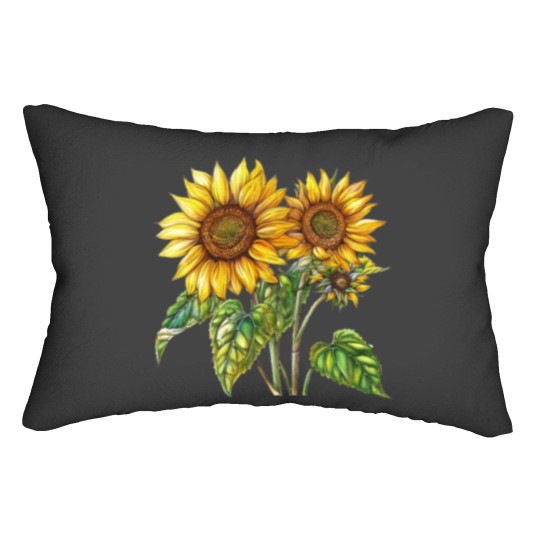 Discover sunflowers Lumbar Pillows