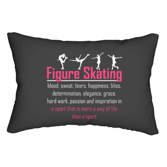 Discover Cute Figure Skating Quote Fitted Lumbar Pillows
