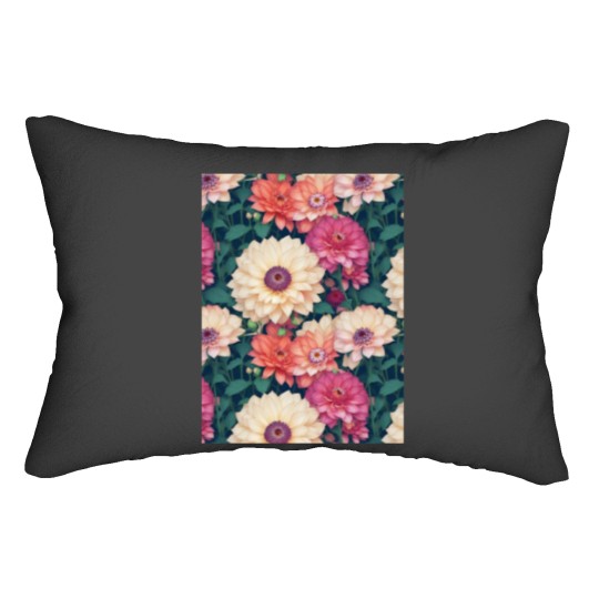 Discover Blossoming Garden Haven Graphic Lumbar Pillows