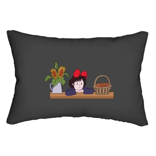 Discover Kiki bored girl in the bakery Lumbar Pillows