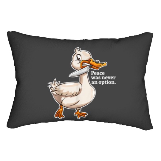 Discover Peace Was Never An Option Goose Game Lumbar Pillows