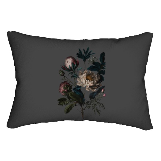 Discover Dark Academia Peony Botanical Lumbar Pillows