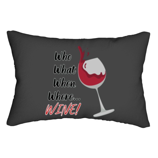 Discover who what where wine5 Active Lumbar Pillows