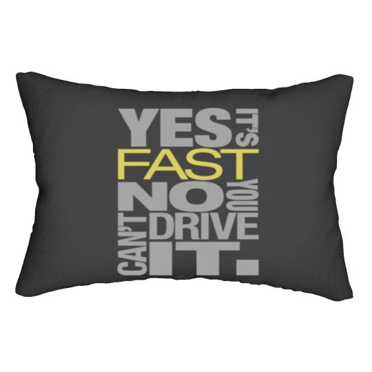 Discover Yes it's fast No you can't drive it Lumbar Pillows