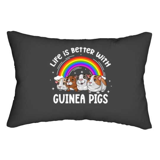 Discover Guinea Pig Life Is Better With Guinea Pigs Rodent Pet Kawaii Lumbar Pillows