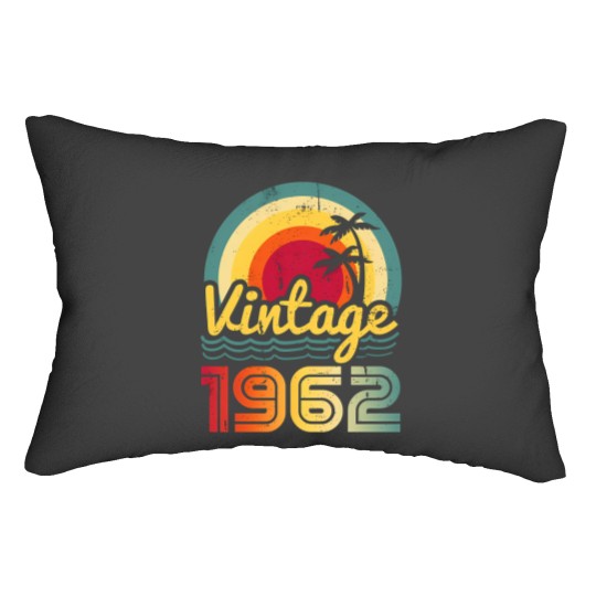 Discover Vintage 1962 Made in 1962 61st Birthday Lumbar Pillow