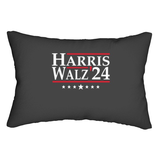 Discover 2024 Harris Walz Lumbar Pillow - Vote Kamala