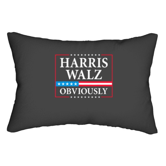 Discover Harris Walz Obviously President Kamala Harris Waltz Election Lumbar Pillows