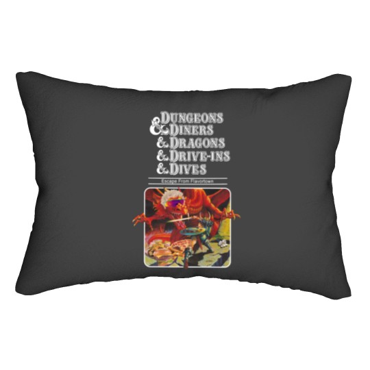 Discover Dungeons And Diners And Dragons And Dives And Drive-Ins Lumbar Pillows, Dungeons & Dragons Lumbar Pillows