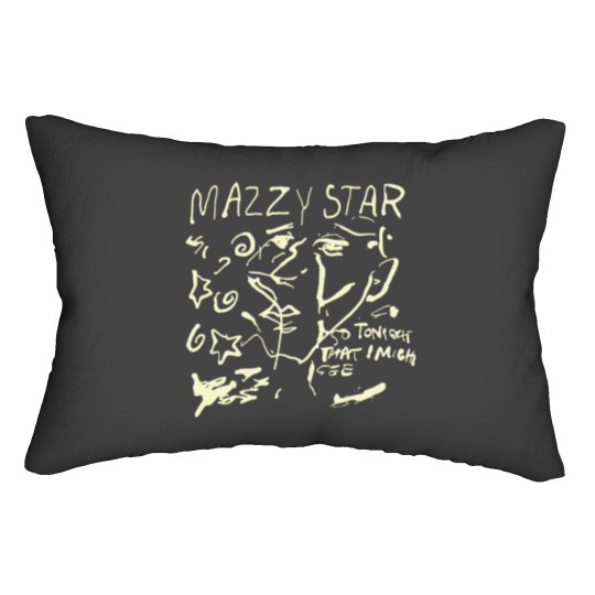 Discover Mazzy Star Lumbar Pillows - Star So Tonight That basic black 90s Lumbar Pillows