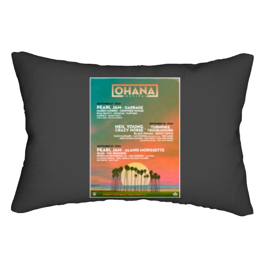 Discover OHANA MUSIC FESTIVAL 2024 Lumbar Pillows