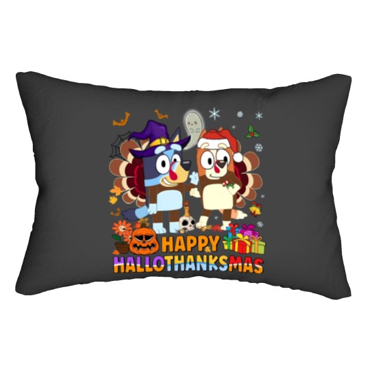 Discover BlueyDad Bingo Hallothanksmas Lumbar Pillow