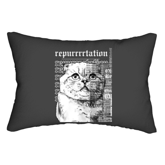 Discover Vintage Reputation Cat Lumbar Pillows, Reputation Karma Lumbar Pillows