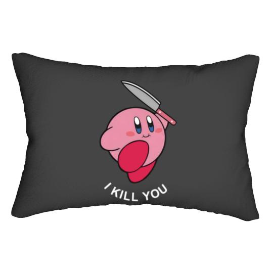 Discover Kirby I Kill You Embroidered Lumbar Pillows