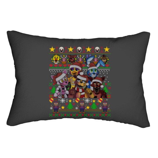 Discover FNAF Five Nights at Freddy's Christmas Ugly Lumbar Pillows